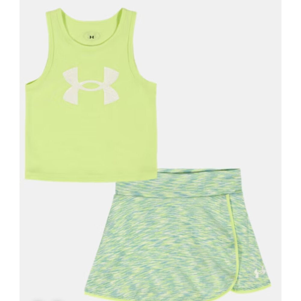 Under Armour Girls Wrap Skort Set - Faded Green