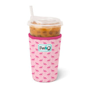 Swig Life Medium Iced Cup Coolie - Flamingos