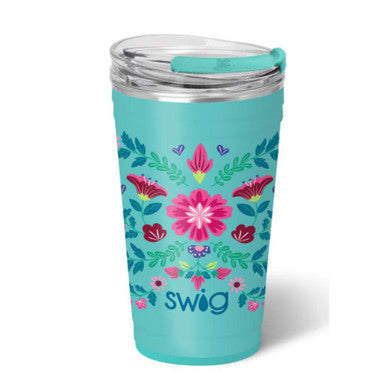 Swig Life 24oz Party Cup - Flora Azul