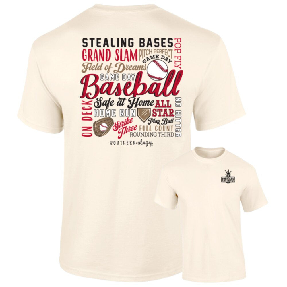 Southernology Women's Baseball Sayings Tee - Ivory