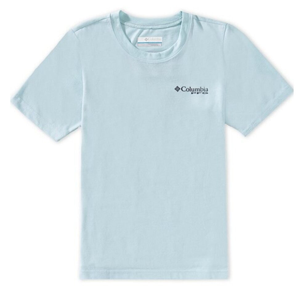 Columbia Youth Boys PFG Big Fisher Short Sleeve Tee - Marine Light Graphic