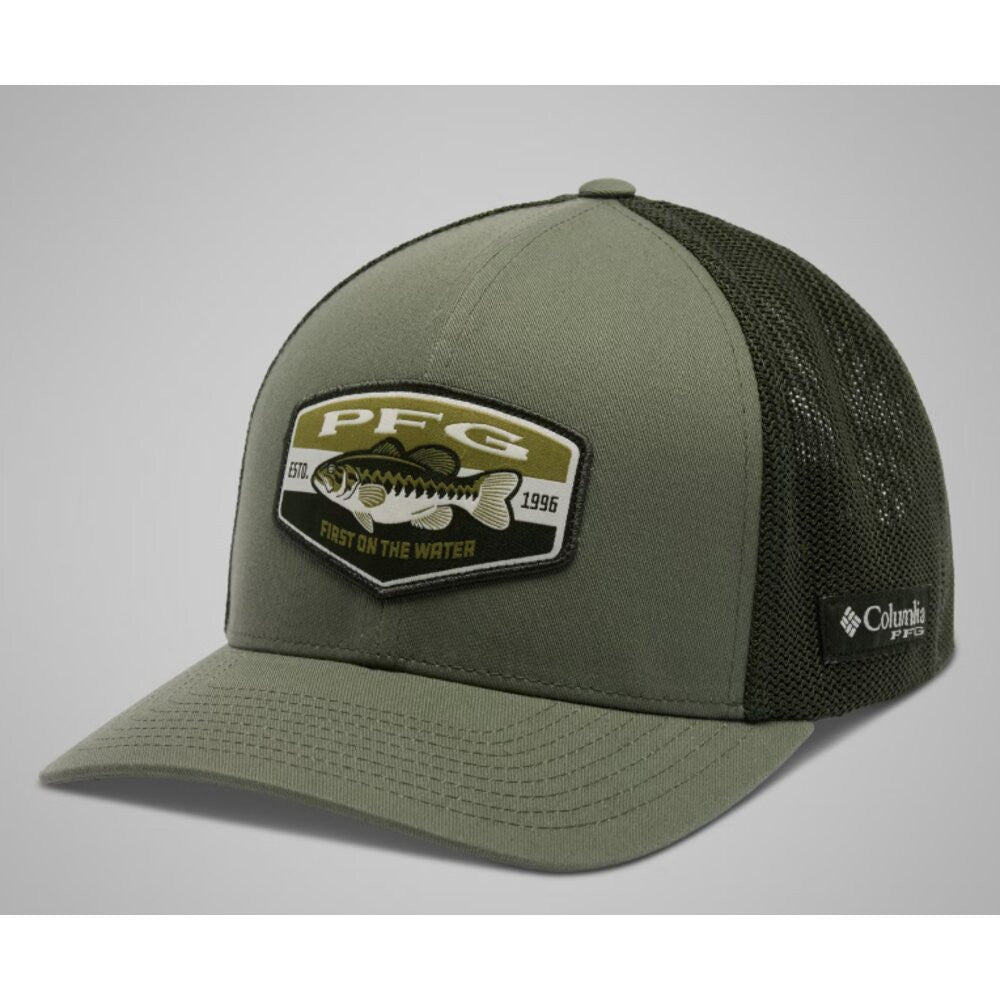 Columbia PFG Patch Mesh Ball Cap - Cypress/Big Badge Bass