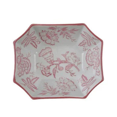 Hazel Mazel Pink & White Floral Stoneware Bowl