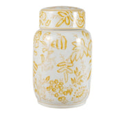 Hazel Mazel Yellow & White Stoneware Jar