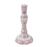 Hazel Mazel Pink & White Stoneware Taper Holder