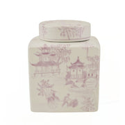 Hazel Mazel Pink & White Stoneware Jar