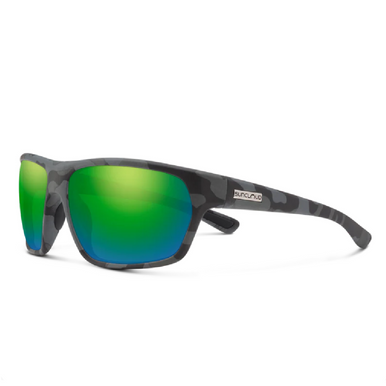 Suncloud Boone Polarized Sunglasses Matte Stonefish Frame Green Mirror Lens