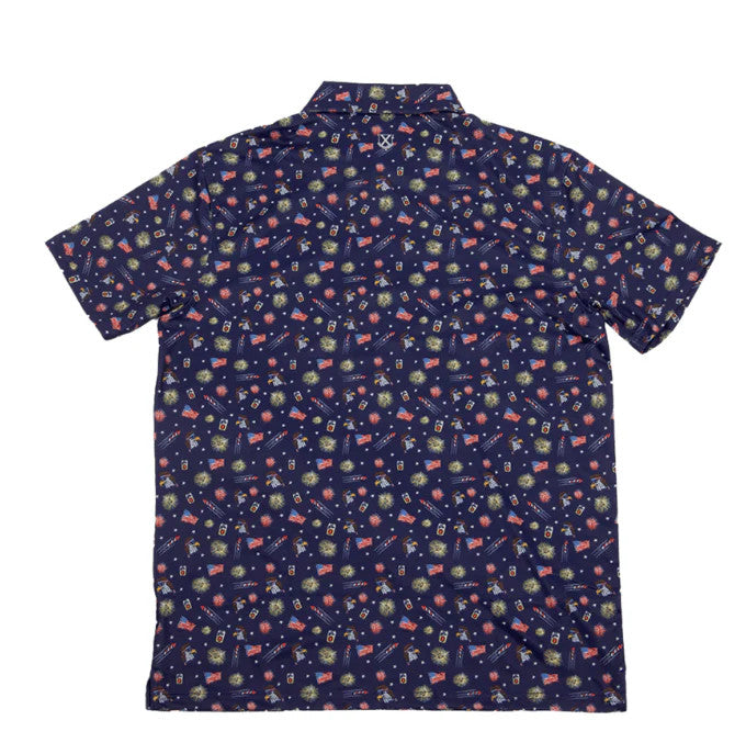 Old Row Men's USA Polo - Navy