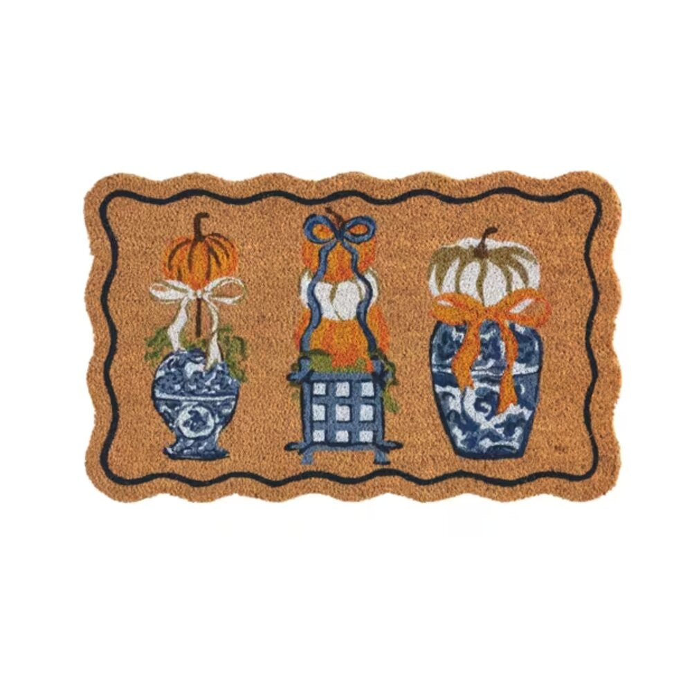 Mud Pie Pumpkin Topiary Doormat