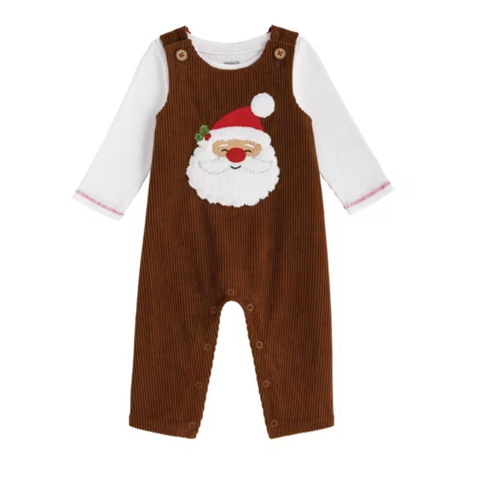 Mud Pie Infant Santa Corduroy Longall Set