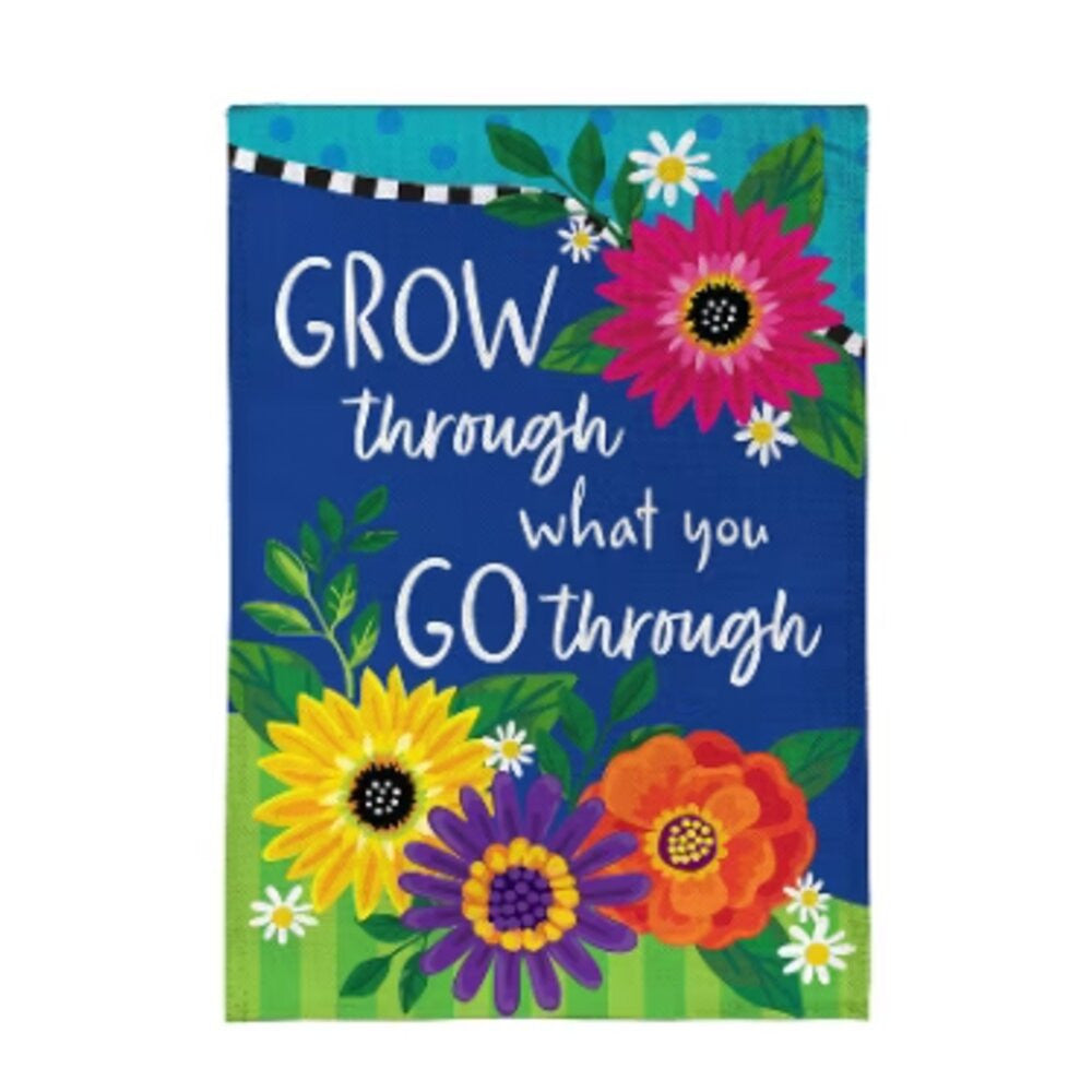 Evergreen Grow Through Burlap Garden Flag