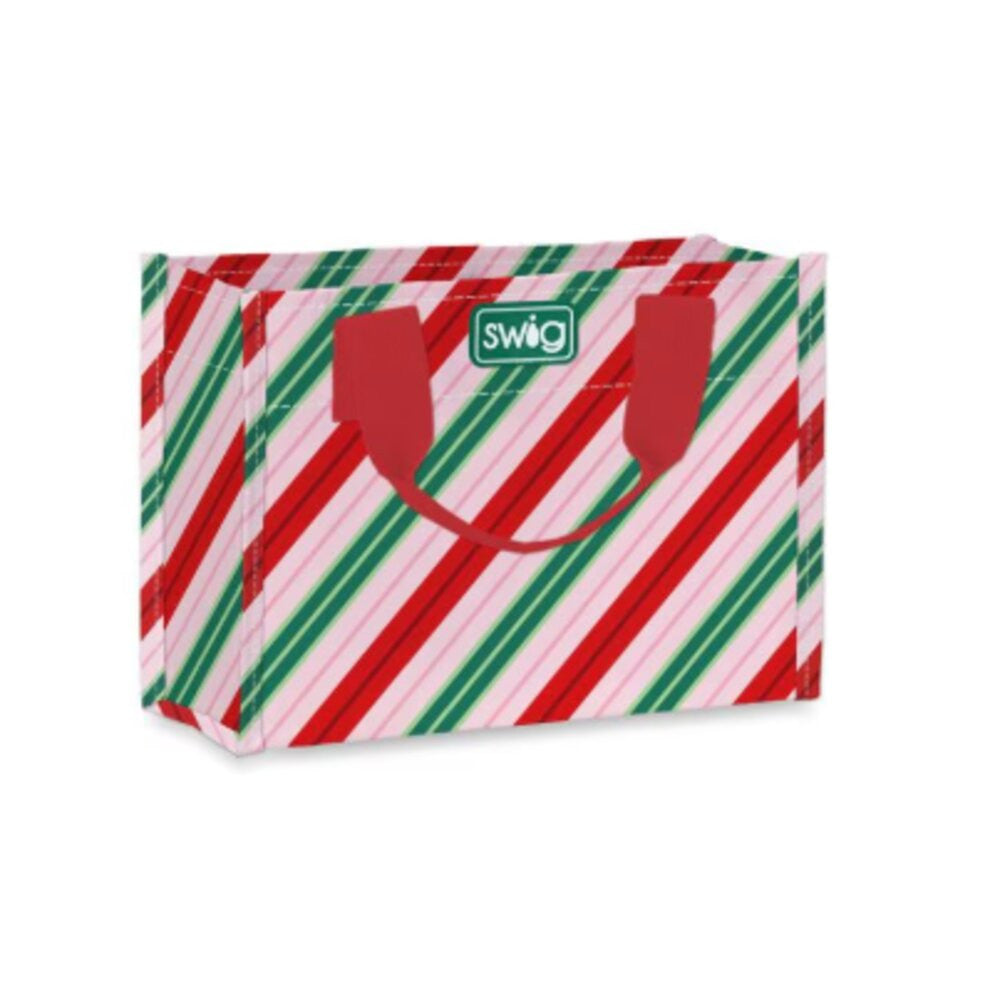 Swig Life Candy Cane Lane Small Reusable Gift Bag