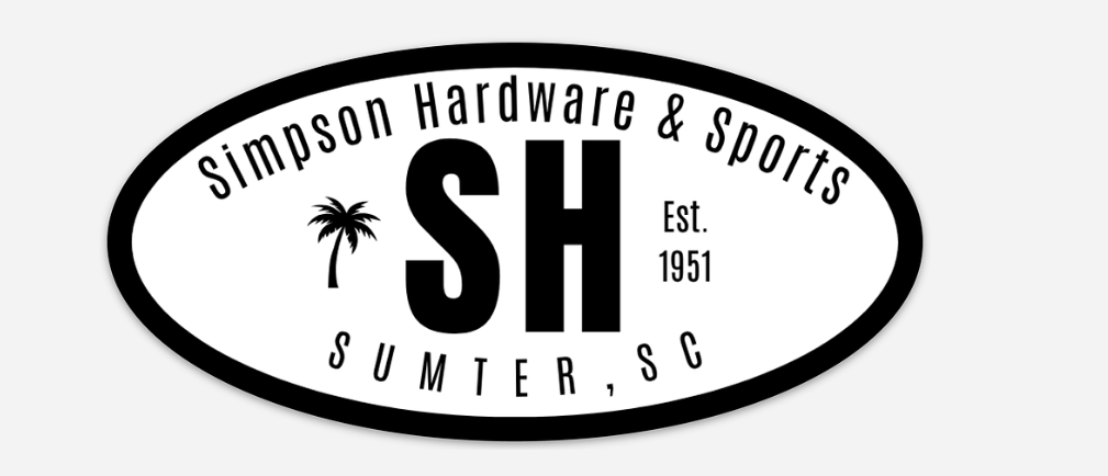 Simpson Hardware & Sports Oval Sticker