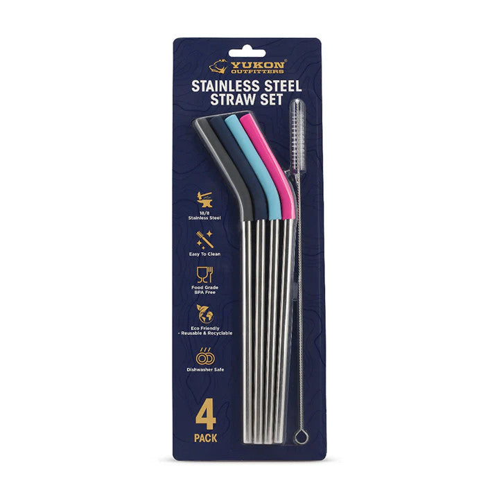 Yukon Outfitters Stainless Steel Straw Set