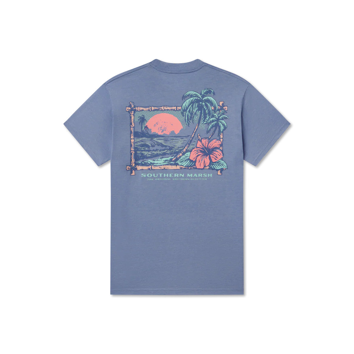Southern Marsh Men's SEAWASH Tee - Aloha Sunset - Seawash Lilac