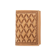 Nocona Trifold Basketweave Natural Wallet