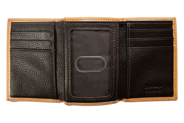 Nocona Trifold Basketweave Natural Wallet
