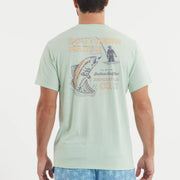 Southern Marsh Men's Seawash Tee - Retro Redfish - Seafoam