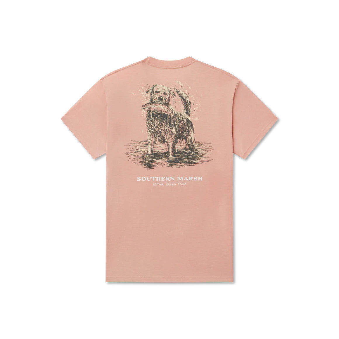 Southern Marsh Men's Seawash Tee - Shake & Release - Salmon