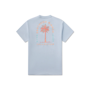 Southern Marsh Men's Seawash Tee - Palmetto Arch - Mist Blue