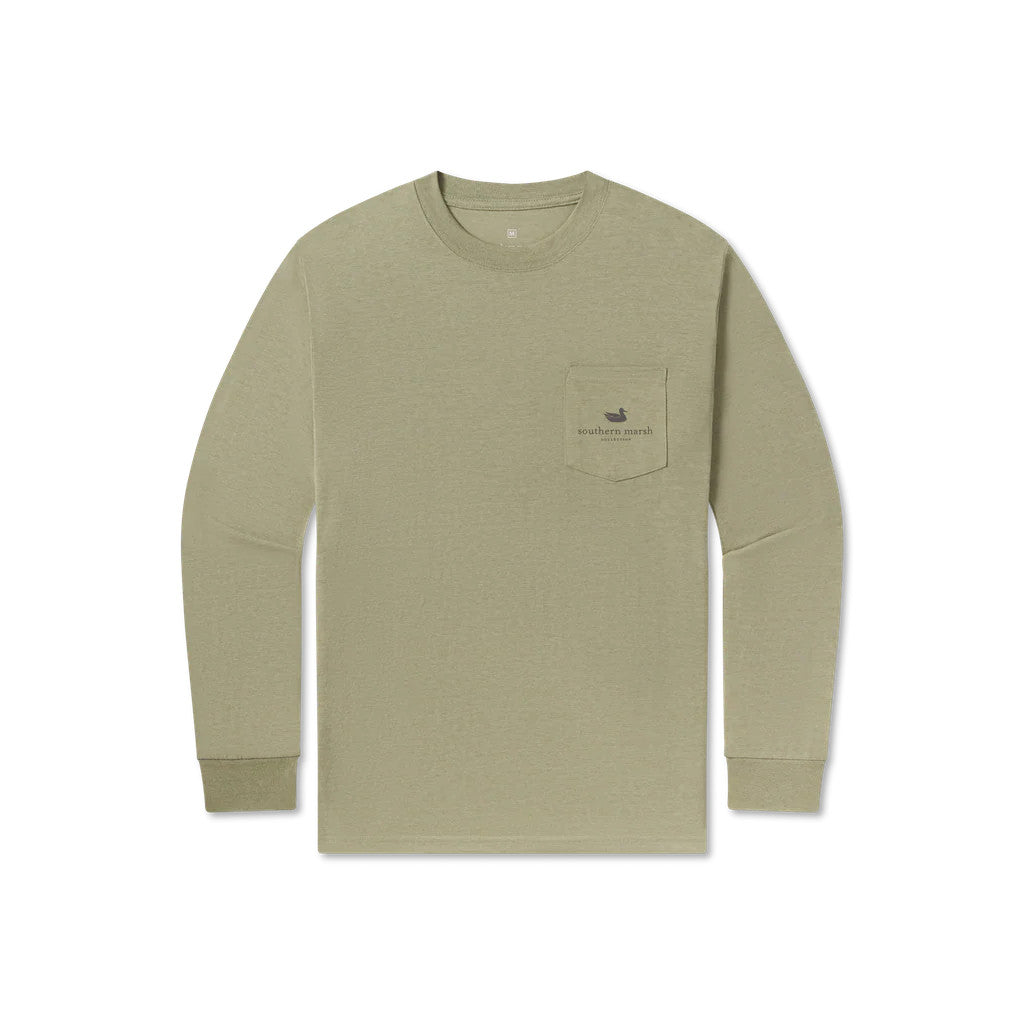 Southern Marsh Men's Seawash Long Sleeve Tee - Undaunting Focus