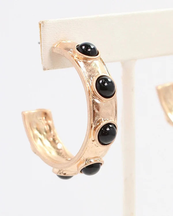 Caroline Hill Frazee Pearl Hoop Black