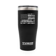 Yukon Outfitters 20oz Freedom Tumbler - Black Distressed US Flag