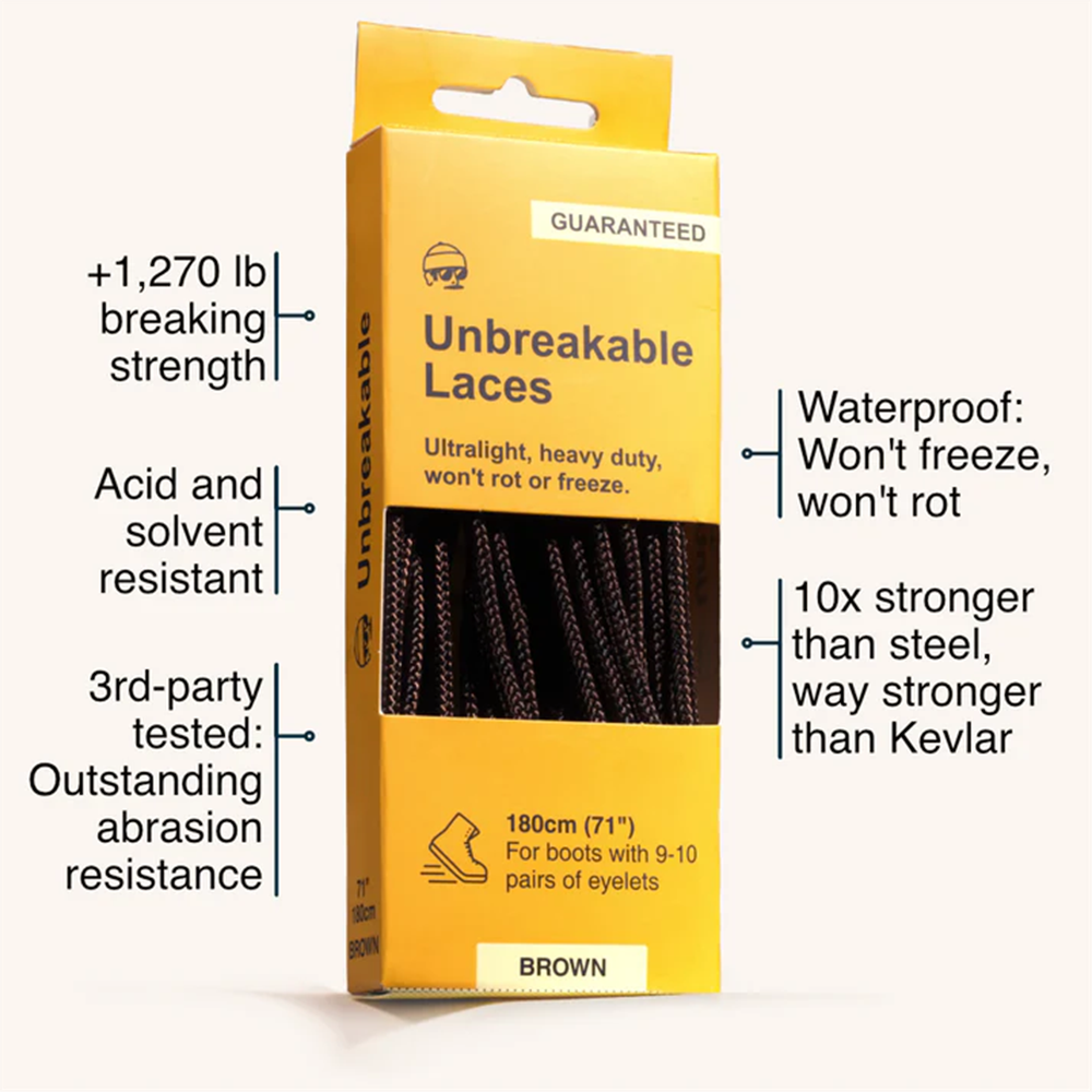 Adventure Andy Unbreakable Laces – Black