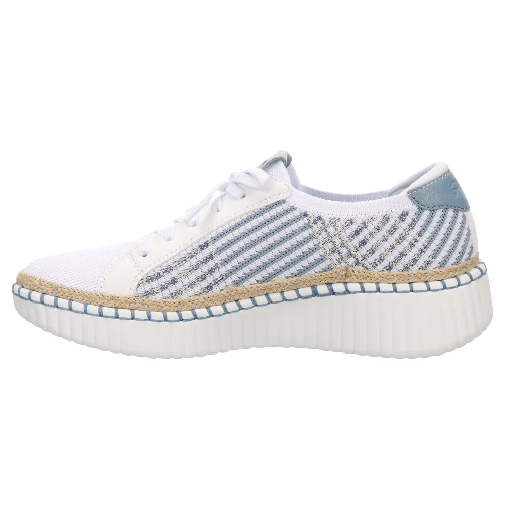 Skechers Wilshire Blvd Women’s Memory Foam Sneakers - White/Blue