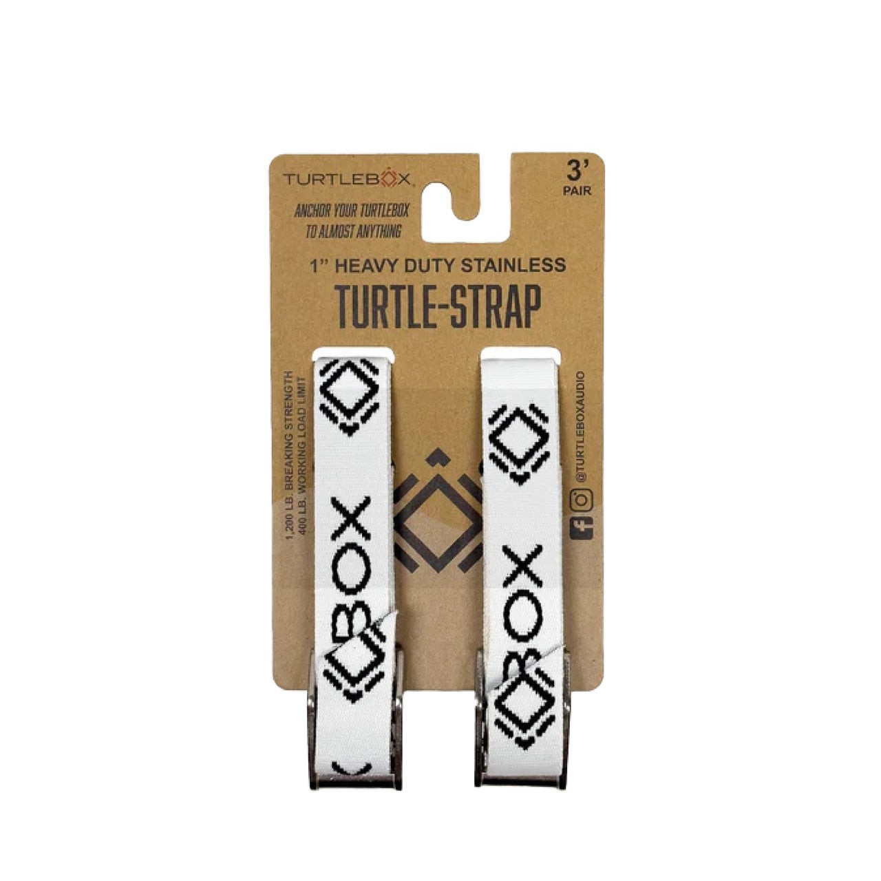 Turtlebox Tie-Down Straps (White)