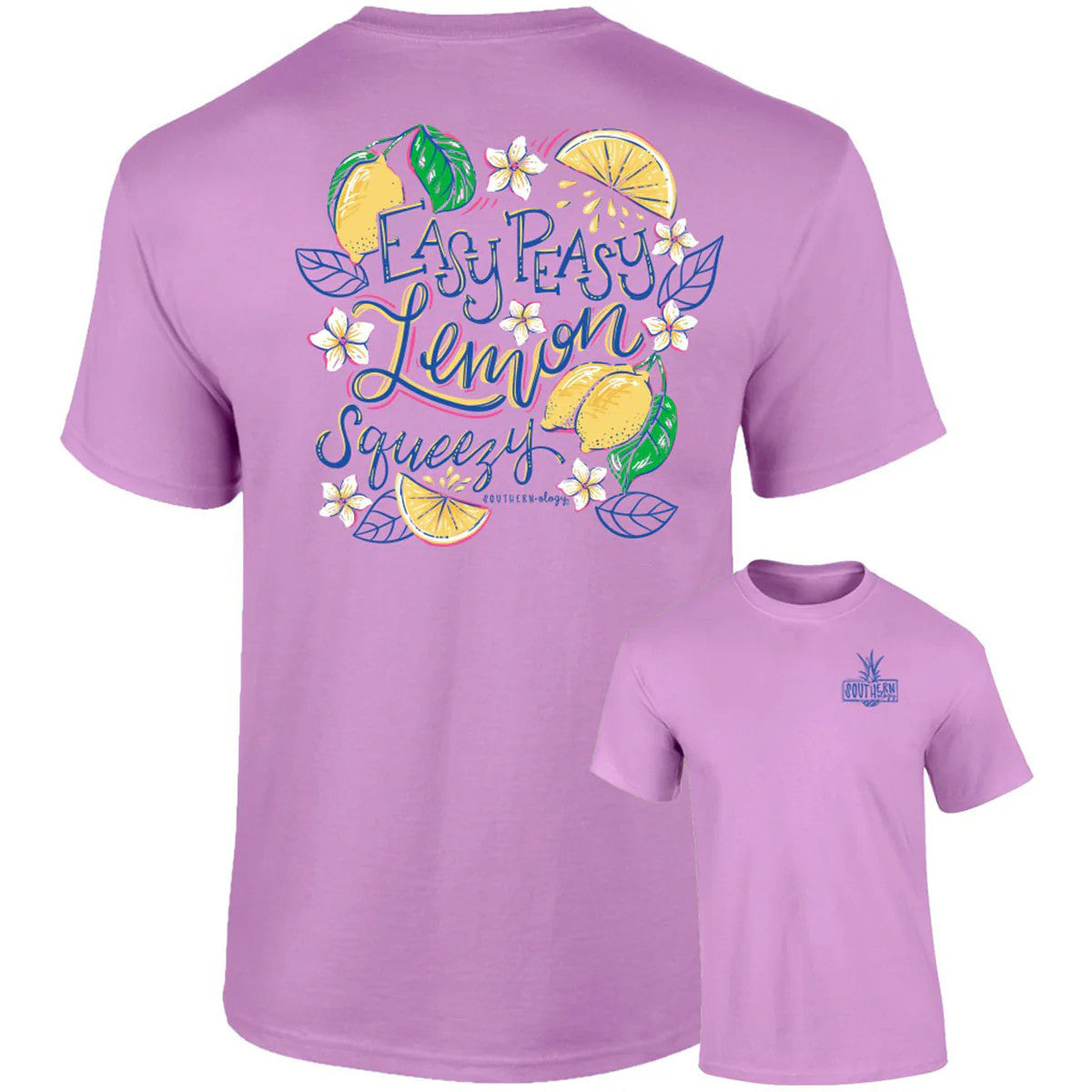 Southernology Women's Easy Peasy Lemon Squeezy Tee - Violet