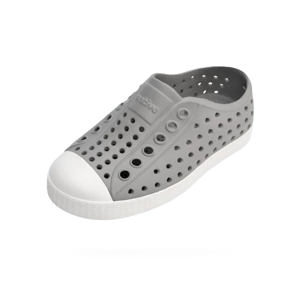 Native Shoes Jefferson Kids Slip-On Sneaker – Pigeon Grey/Shell White