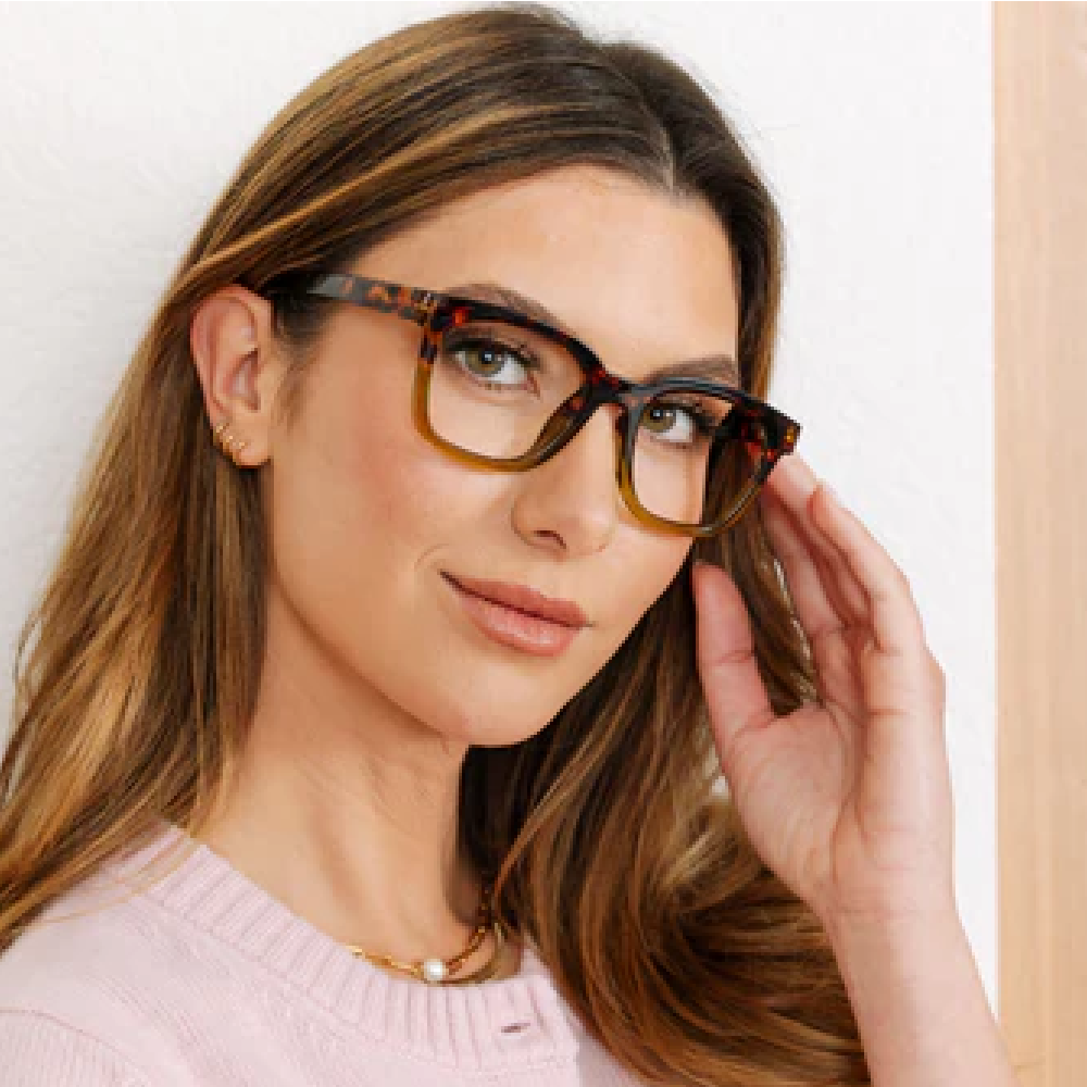 Peepers To The Max Reading Glasses Tortoise Green Blue Light Readers