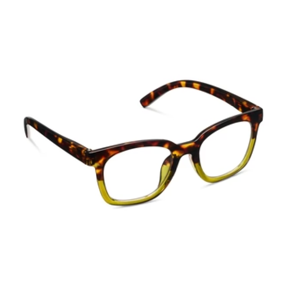 Peepers To The Max Reading Glasses Tortoise Green Blue Light Readers