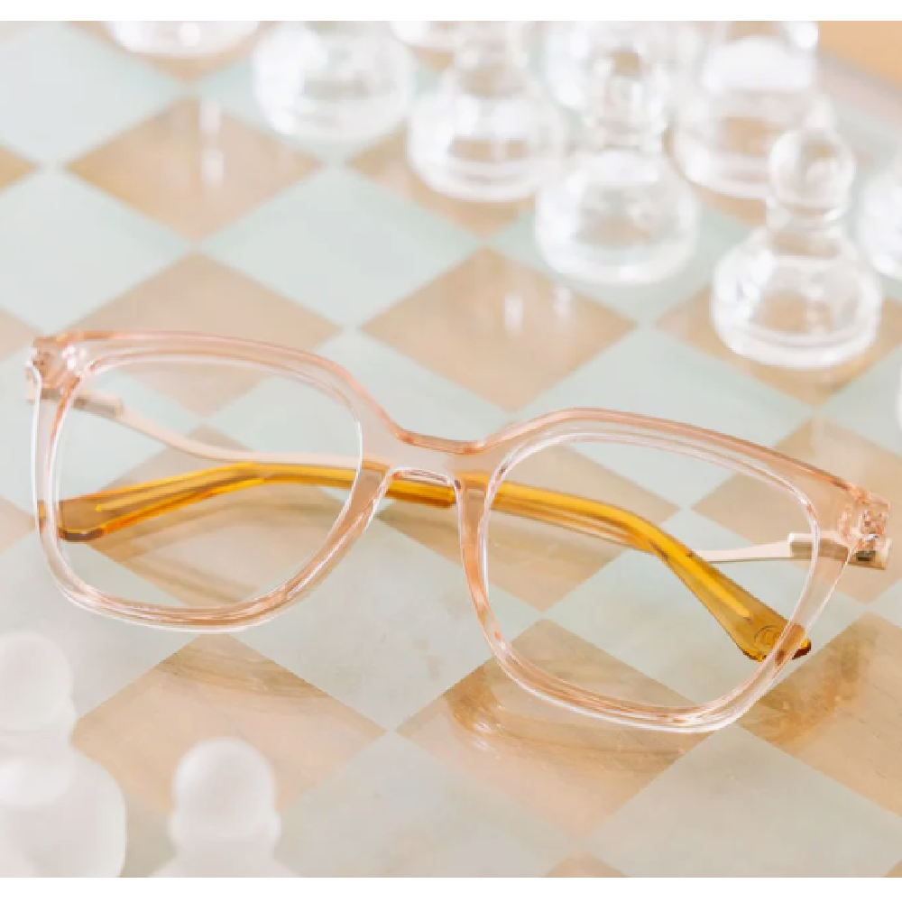 Peepers Josephine OverSized Square Blue-Light Reading Glasses – Blush