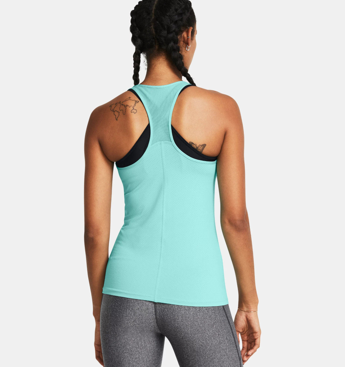 Under Armour Women's HeatGear Armour Racer Tank  - Radial Turquoise / White