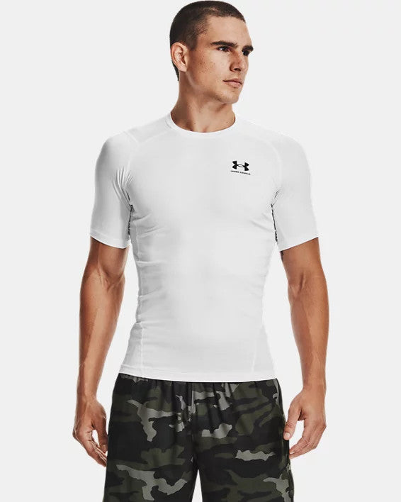 Under Armour Men's HeatGear Short Sleeve Shirt- White