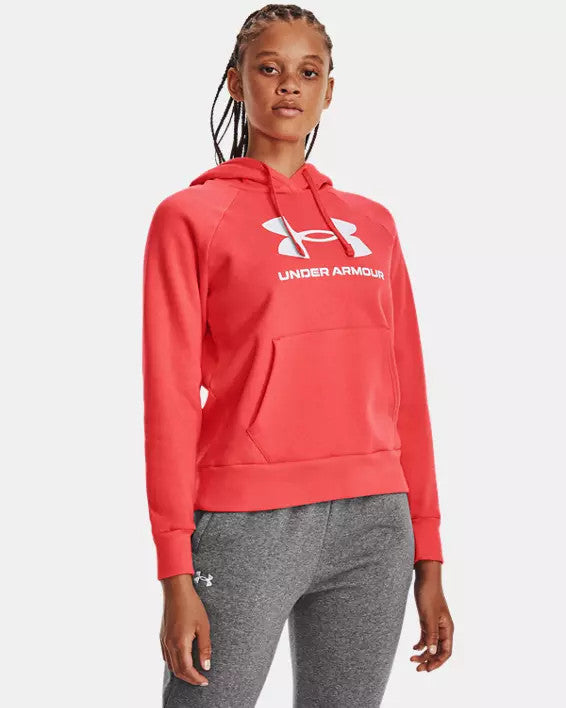 Under Armour Women's UA Rival Fleece Big Logo Hoodie - Venom