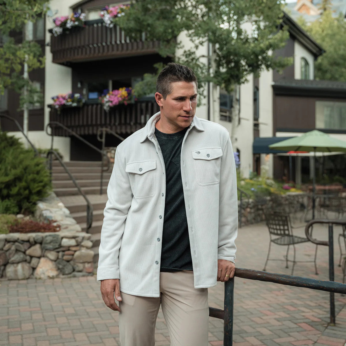 Burlebo Men's Kings Jacket - Light Grey w/ Classic Deer Camo Lining