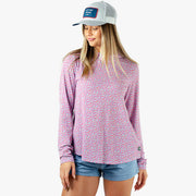 Aftco Women's Ocean Bound Hooded Performance Shirt - Pink