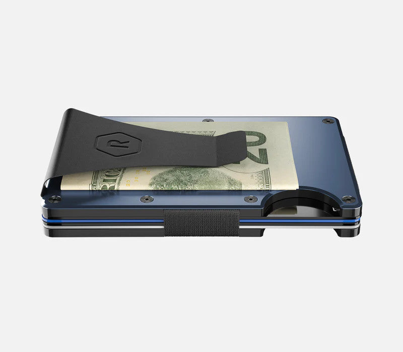 The Ridge Alpine Navy Aluminum Ridge Wallet with Money Clip