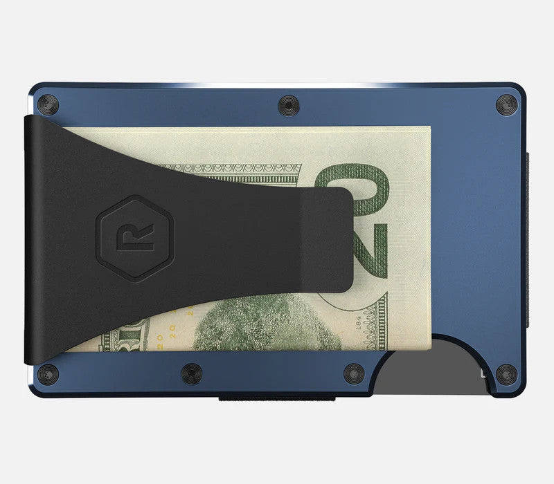 The Ridge Alpine Navy Aluminum Ridge Wallet with Money Clip