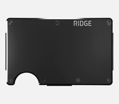 The Ridge Royal Black Aluminum Ridge Wallet with Money Clip