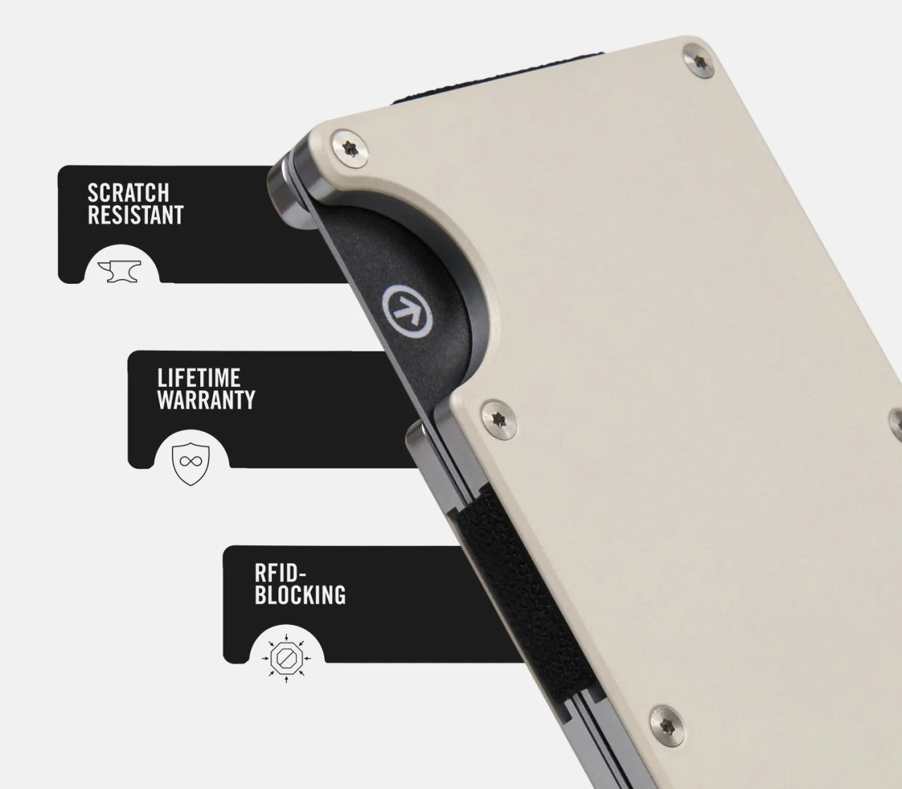 Ridge Wallet - Monaco White/Aluminum