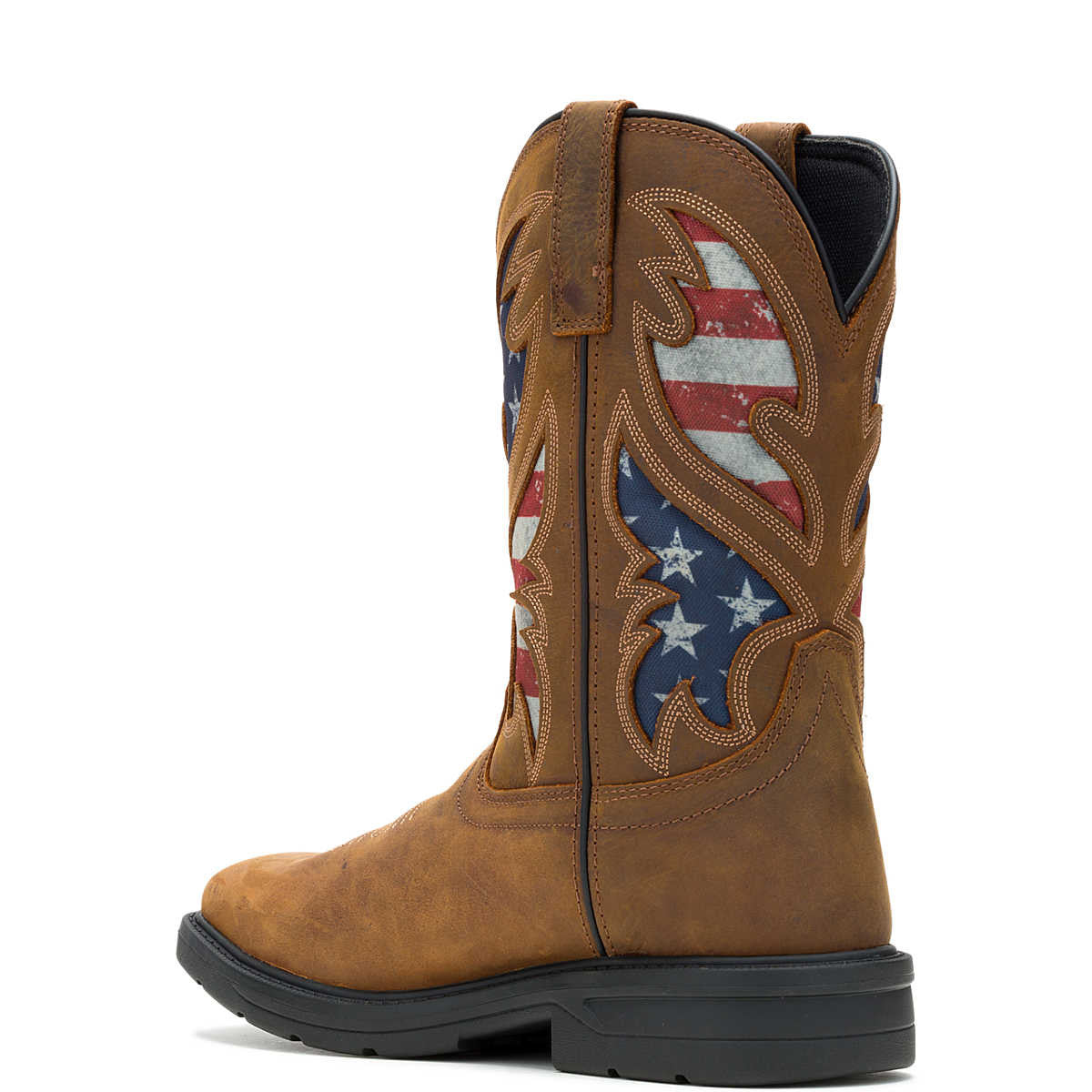 Wolverine Men's Rancher Flag Steel-Toe Wellington Work Boot