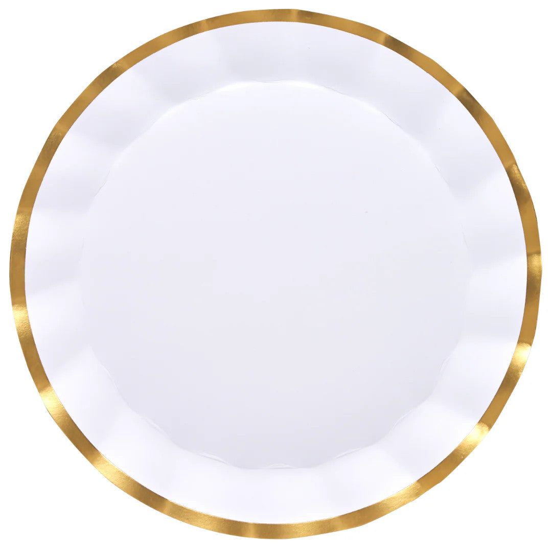 Sophistiplate Everyday White Charger Plates - 8pk