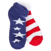 World's Softest Socks Women's Americana Series Low - Red, White & Blue