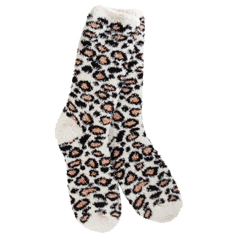 World's Softest Women's Holiday Knit Pickin' Fireside Crew - Leopard