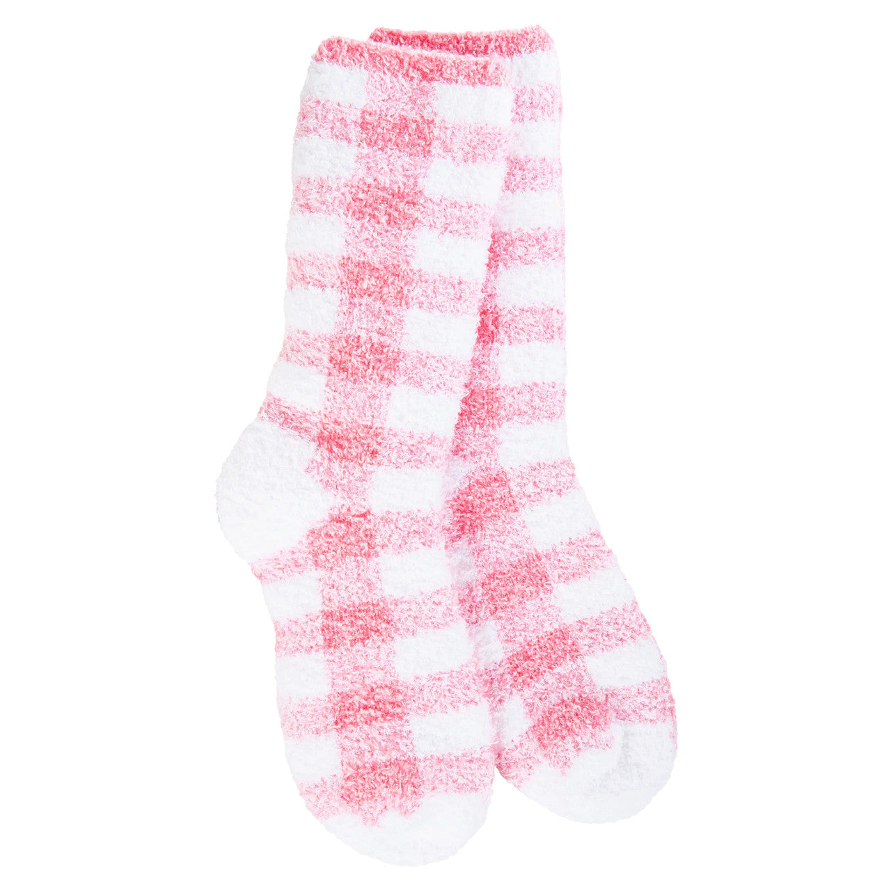 World's Softest Women's Holiday Knit Pickin' Fireside Crew - Pink Check