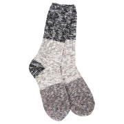 World's Softest Women's Weekend Ragg Crew Colorblock - Stone Multi